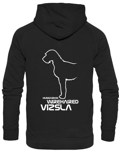 Hungarian Wirehaired Vizsla Design Pullover Hoodie with exclusive artwork, cozy fleece lining, and customizable options for breed lovers.
