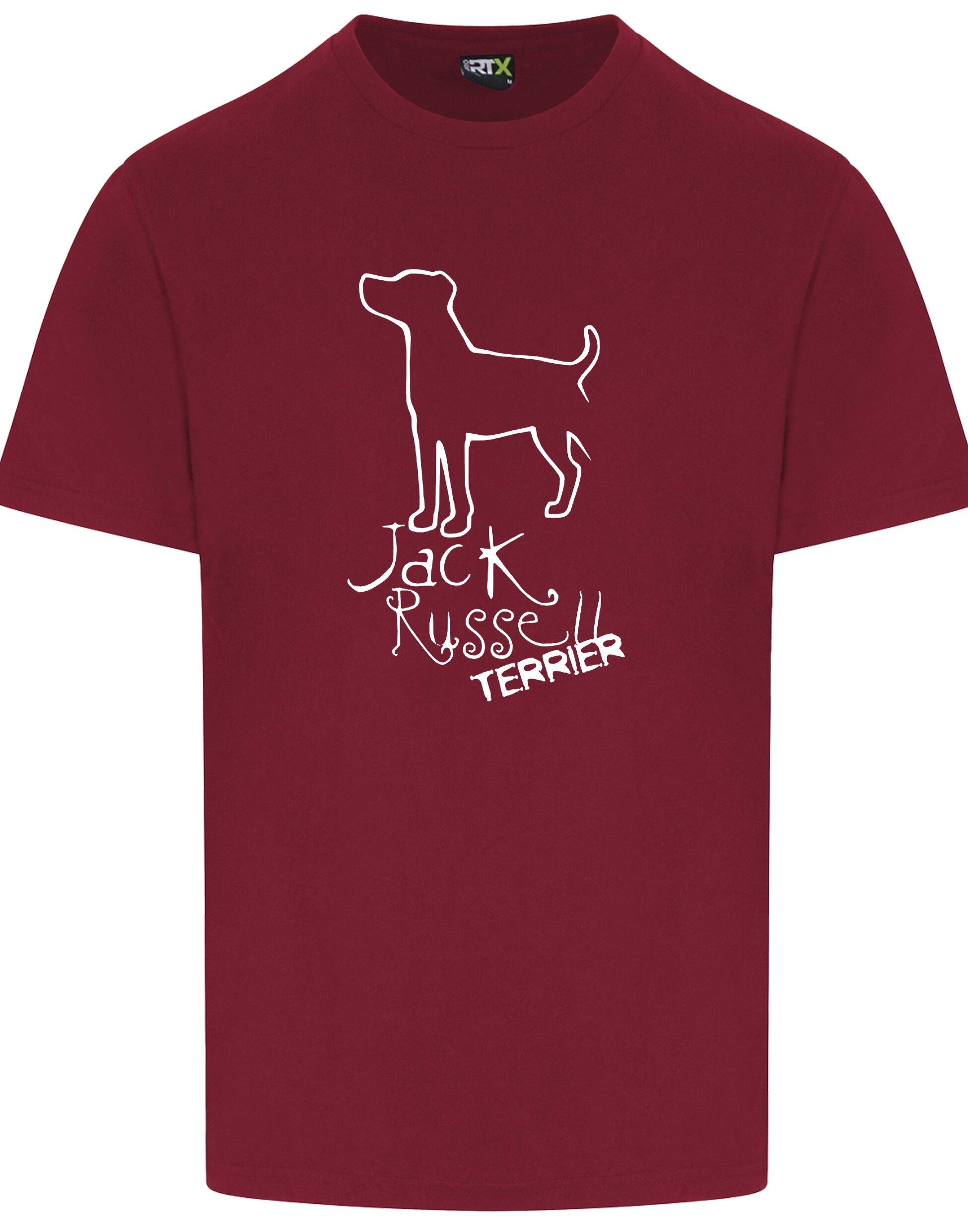Jack Russell Terrier Unisex Roundneck T-shirt with exclusive breed artwork, soft breathable cotton fabric, and a relaxed unisex fit for stylish comfort.