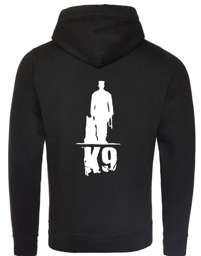 K9 crossneck pullover hoodie with modern design, exclusive artwork, and cozy fleece interior, ideal for dog lovers seeking style and comfort.