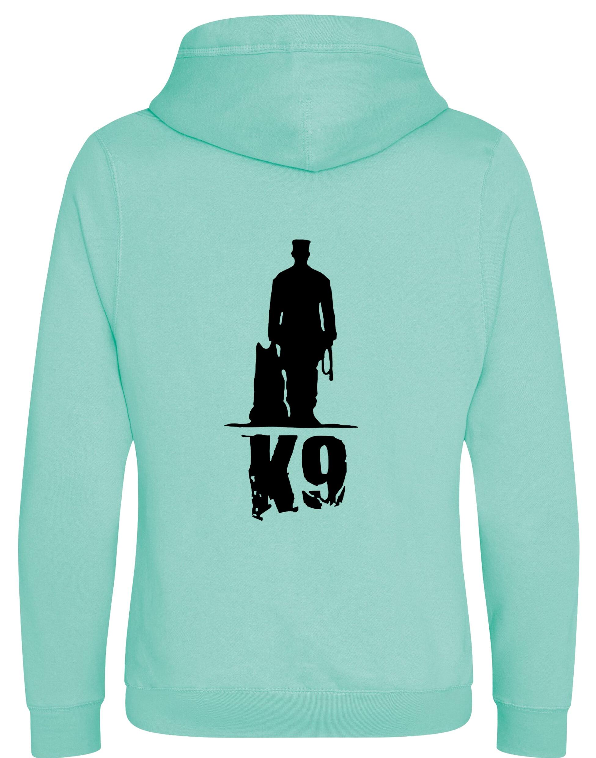 K9 crossneck pullover hoodie with modern design, exclusive artwork, and cozy fleece interior, ideal for dog lovers seeking style and comfort.