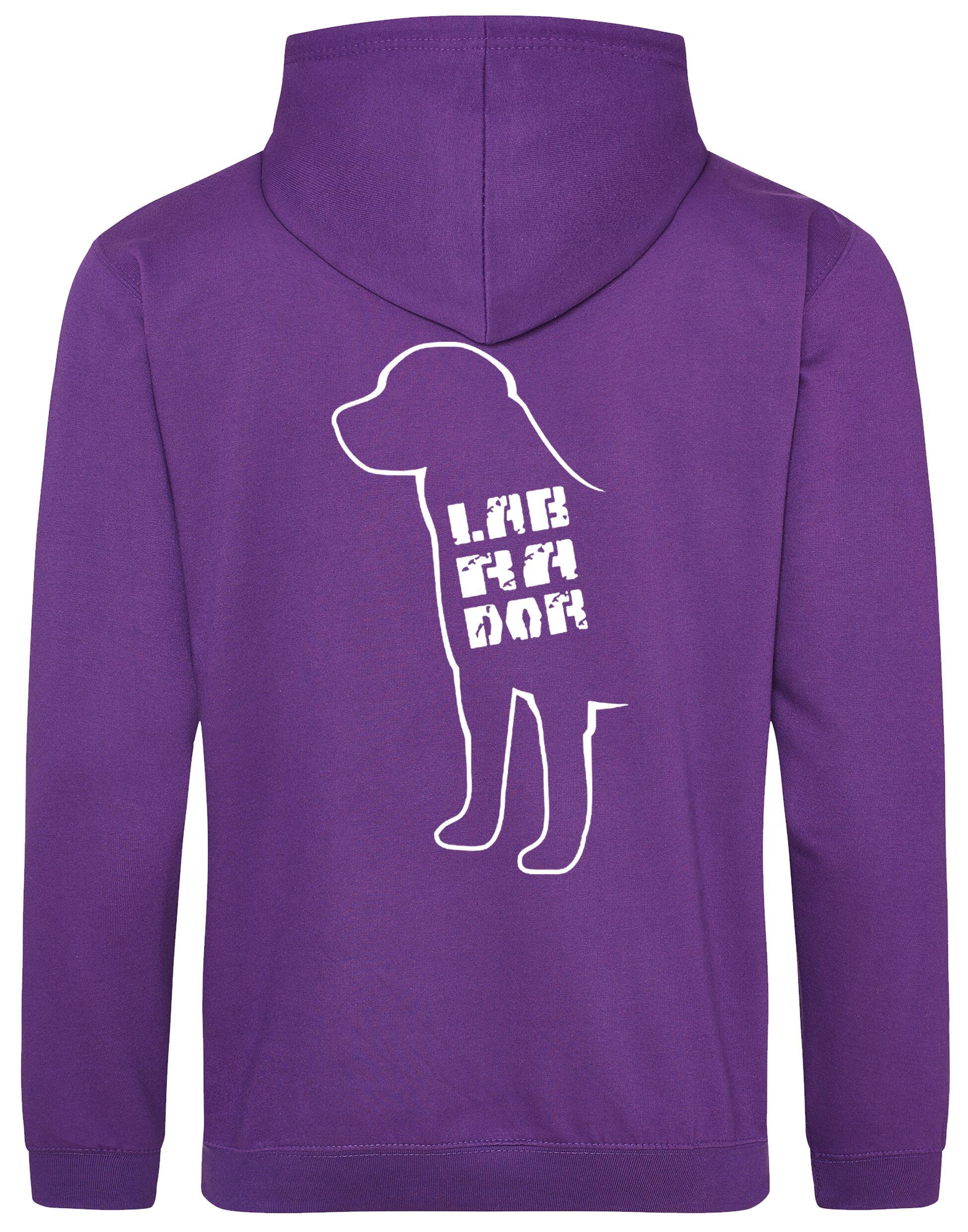 Pullover hoodie featuring exclusive Labrador artwork, crafted with cozy fleece fabric and personalized options for breed enthusiasts.