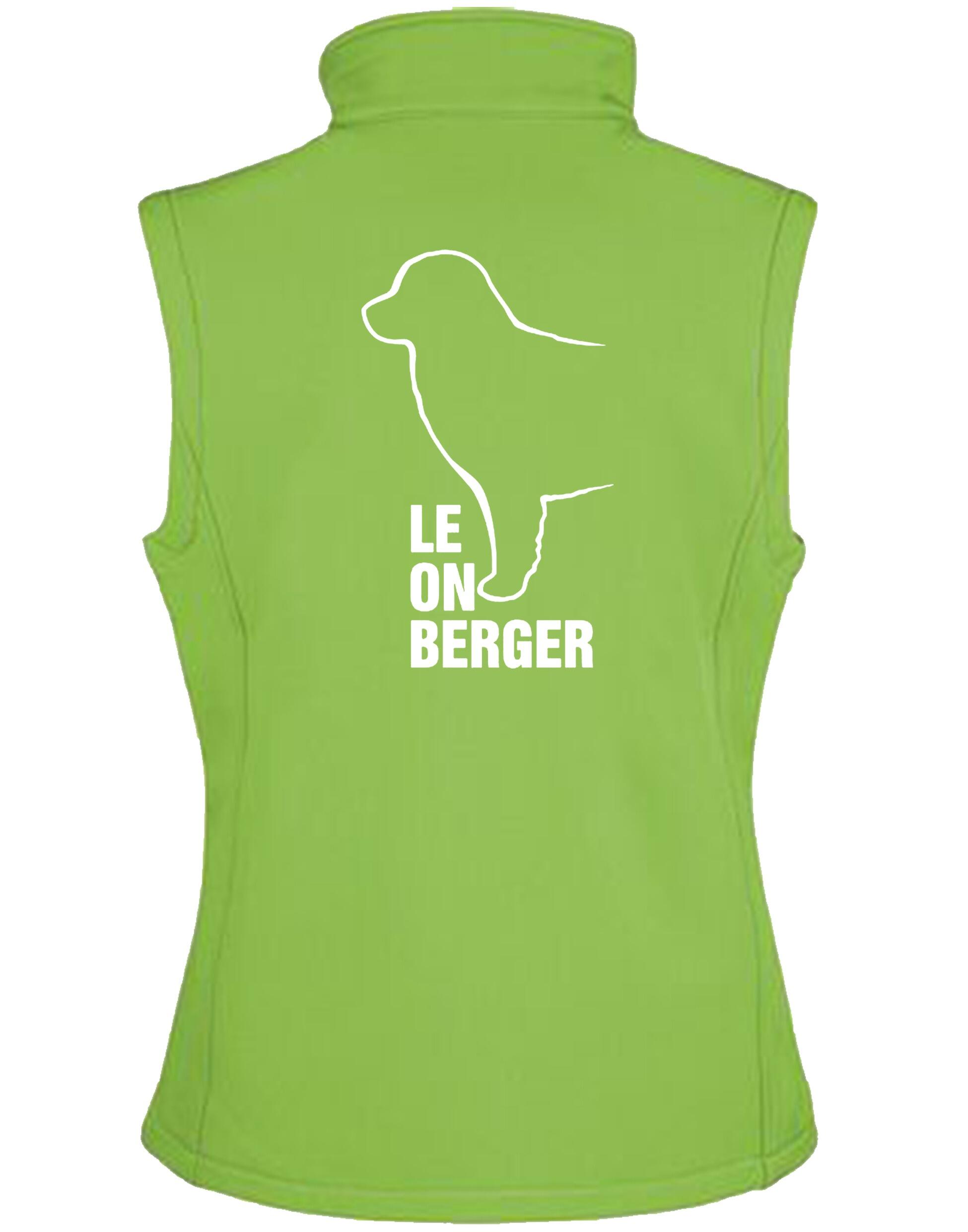 Women’s softshell jacket featuring an exclusive Leonberger design with water-resistant fabric and fleece lining.