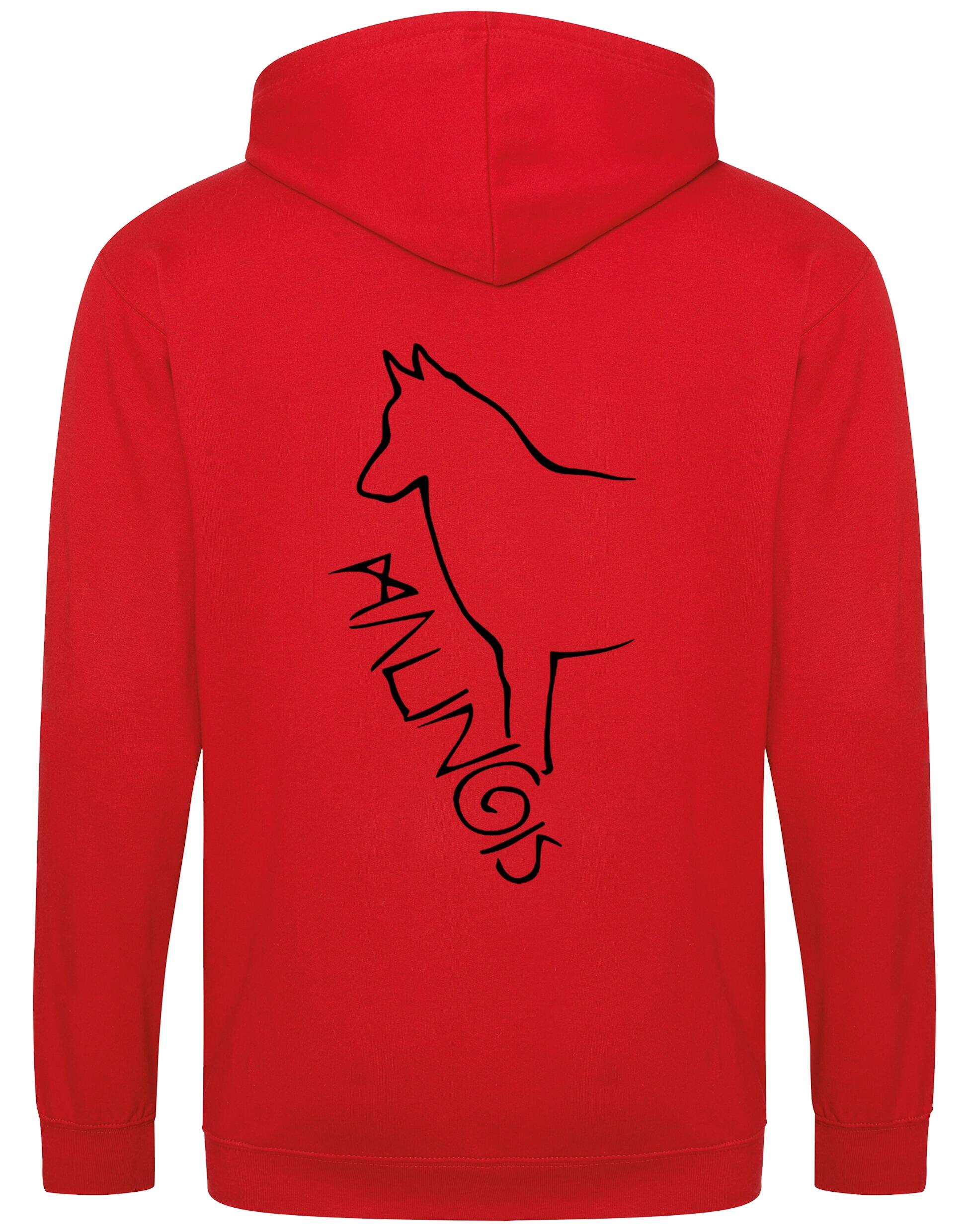 Malinois Zipped Hoodie with exclusive breed artwork and a personalised touch.