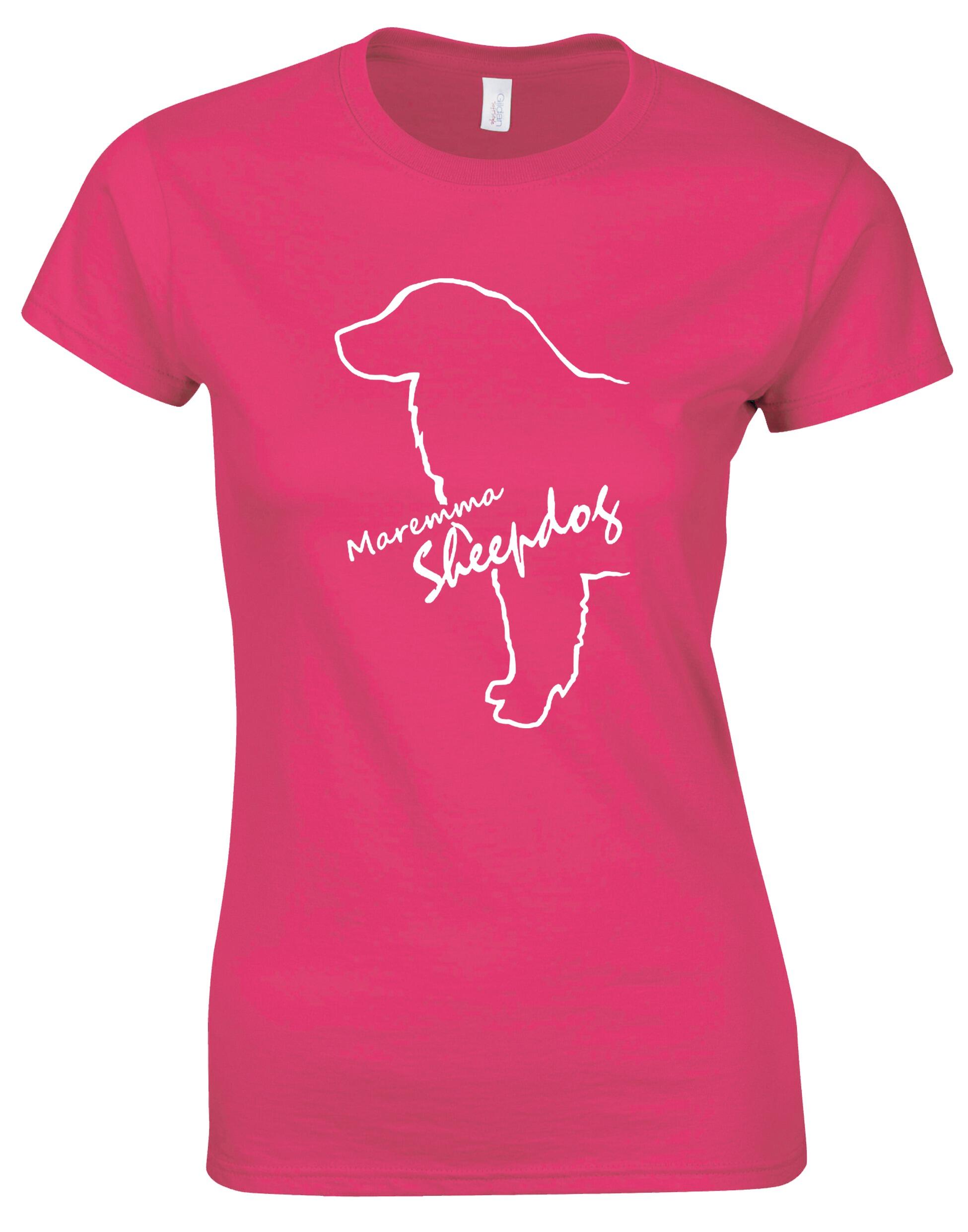 Maremma Sheepdog Female Roundneck T-shirt with exclusive breed design, soft cotton fabric, and a flattering fit.