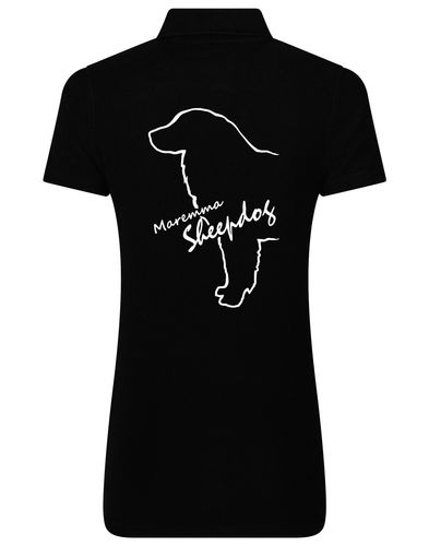 Maremma Sheepdog Women's Cotton Polo with exclusive breed design, soft cotton fabric, and flattering feminine fit.
