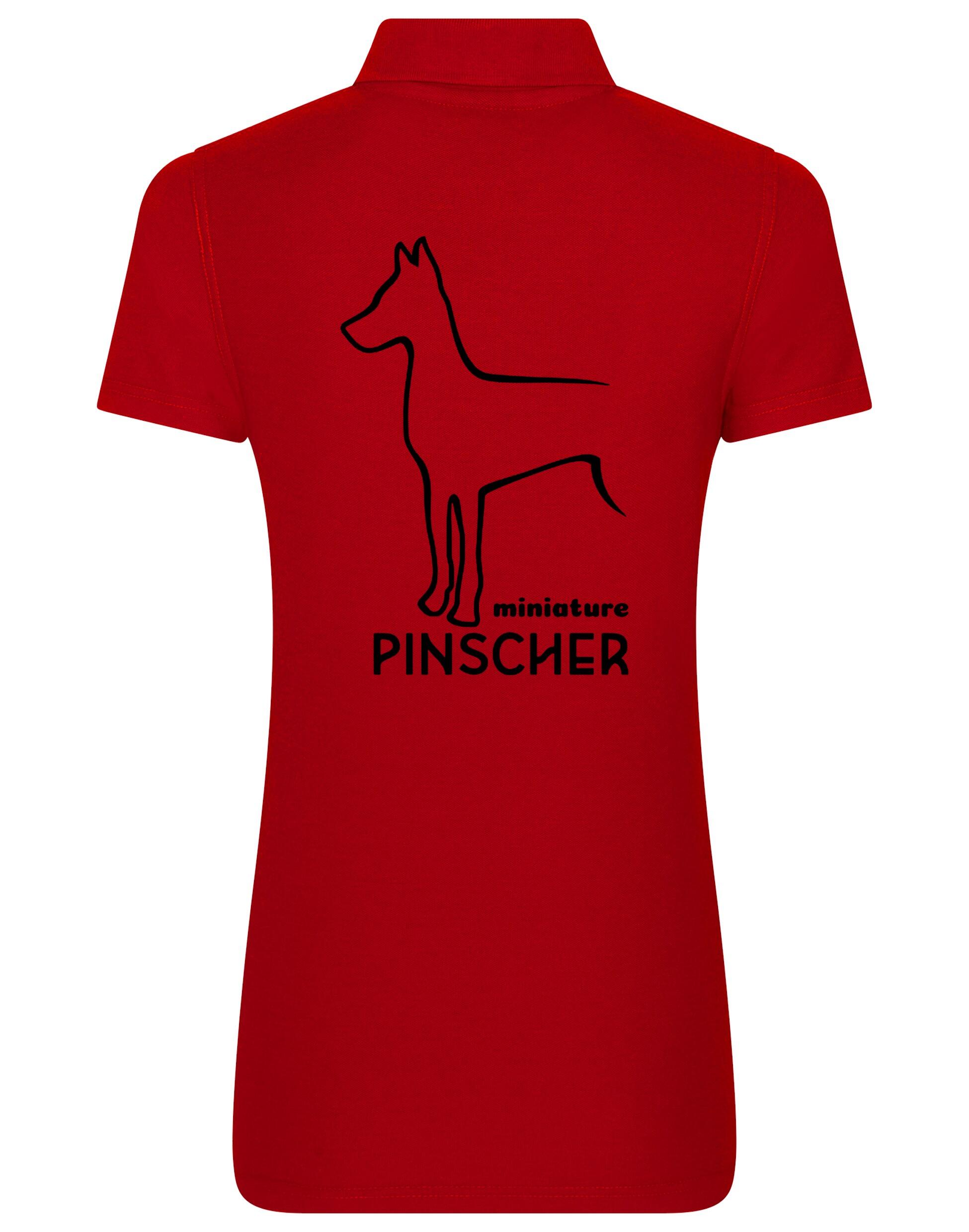 Miniature Pinscher Women's Cotton Polo with exclusive breed design, breathable fabric, and a flattering feminine fit for all-day comfort and style.