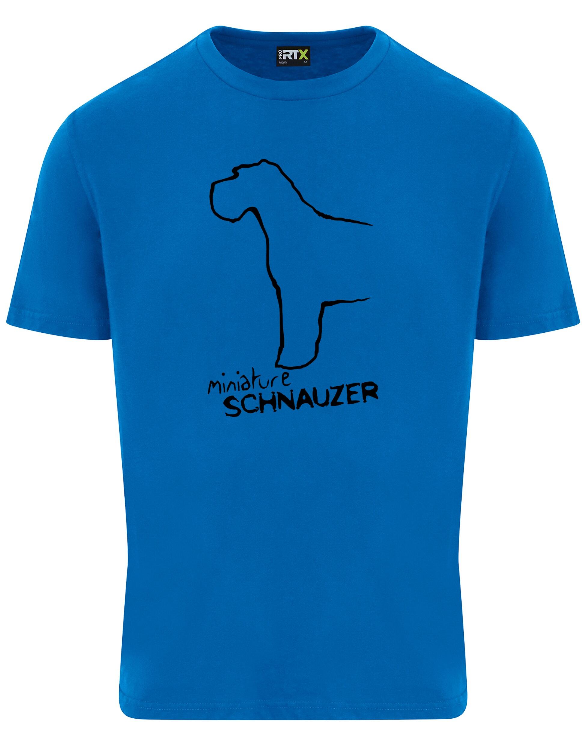 Miniature Schnauzer Unisex Roundneck T-Shirt featuring exclusive breed artwork, breathable cotton fabric, and a relaxed fit for everyday comfort.