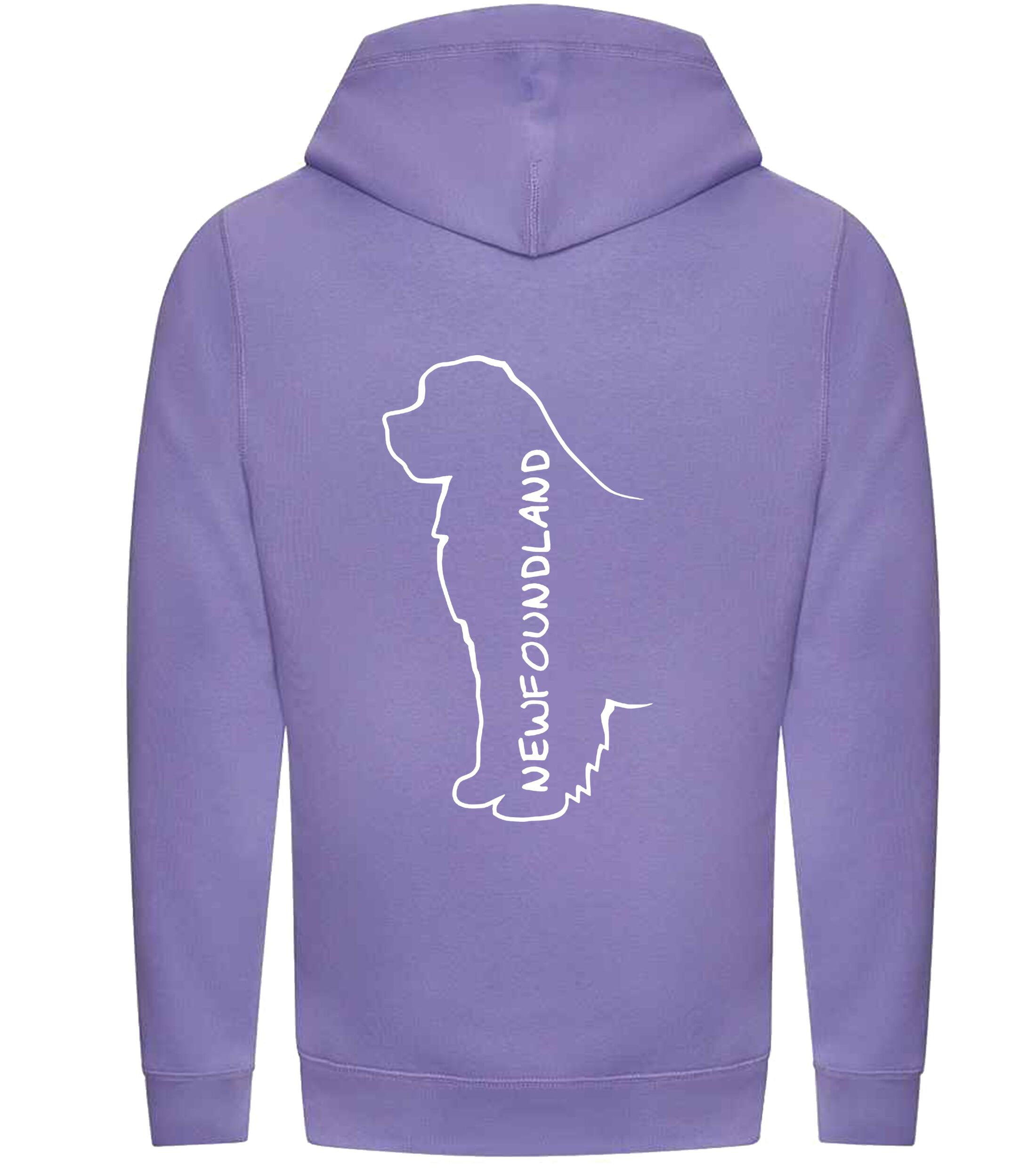 Unisex Crossneck Pullover Hoodie featuring exclusive Newfoundland breed artwork, modern crossneck design, and cosy brushed fleece interior, perfect for dog lovers and outdoor adventures.
