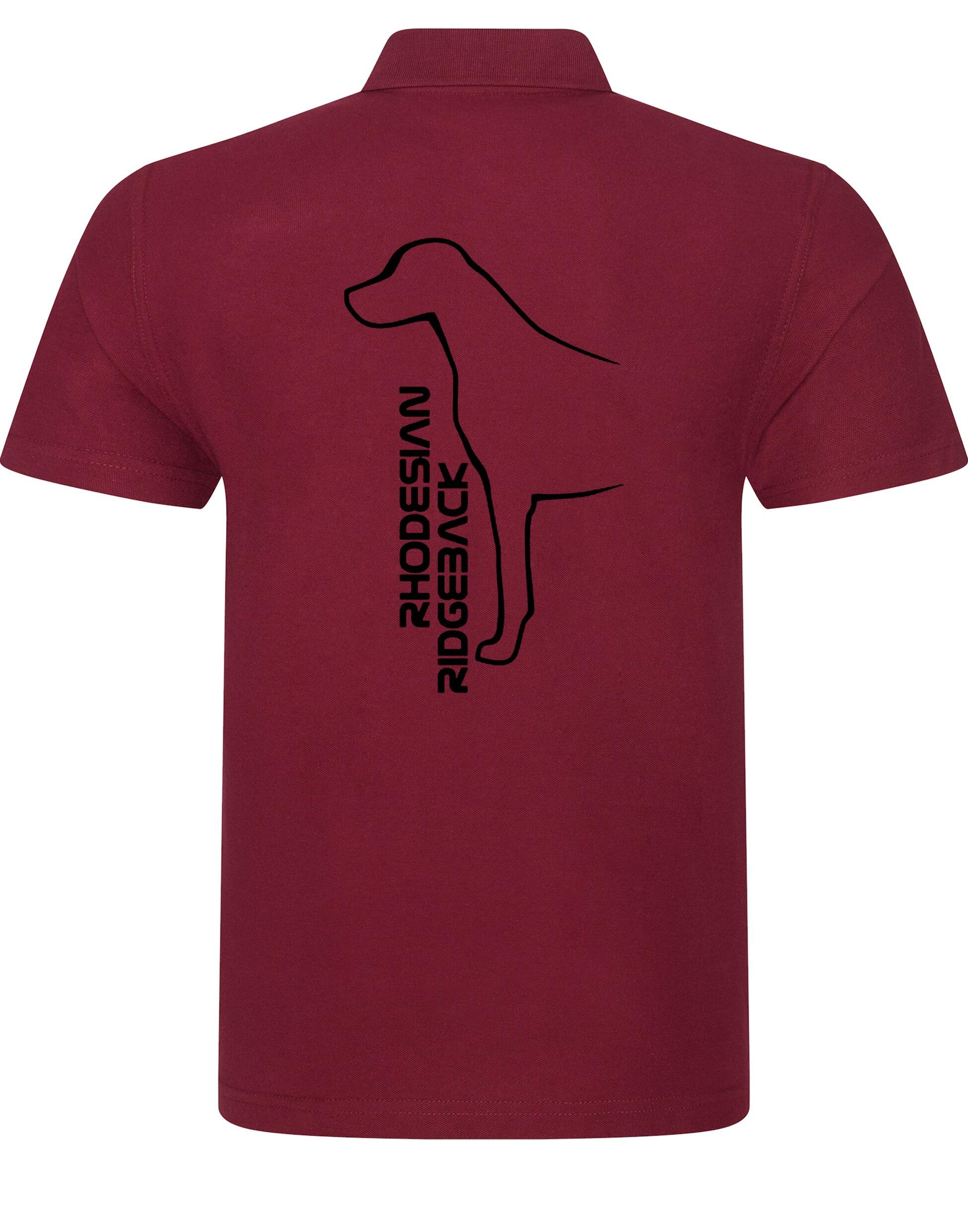 Rhodesian Ridgeback Unisex Cotton Polo featuring exclusive breed artwork, soft breathable cotton fabric, relaxed unisex fit, and classic polo collar for comfort, versatility, and style.
