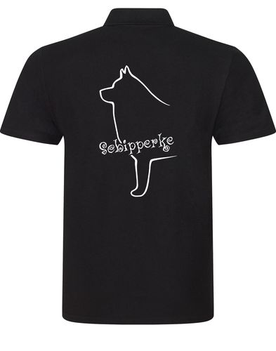 Unisex Cotton Polo featuring exclusive Schipperke breed design, crafted from breathable cotton with a relaxed fit, classic collar, and detailed artwork on the back. Ideal for Schipperke enthusiasts attending dog events, casual outings, or relaxing at home.