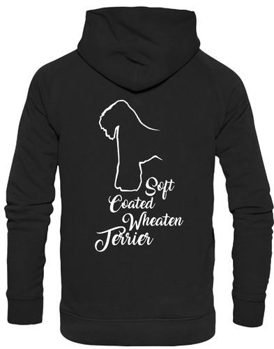 Soft Coated Wheaten Terrier pullover hoodie with exclusive breed artwork and customisable name or kennel details