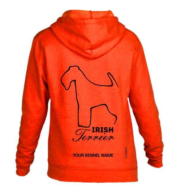 Irish Terrier Dog Breed Hoodies Women's & Men's Full Zipped Heavy Blend Exclusive Dogeria Design
