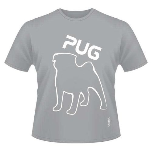 Pug (Outline) T-Shirt Roundneck Heavy Cotton