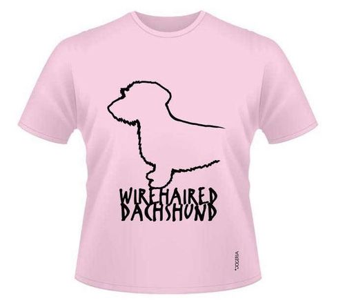 Dachshund (Wirehaired) T-Shirts Women's Roundneck Cotton