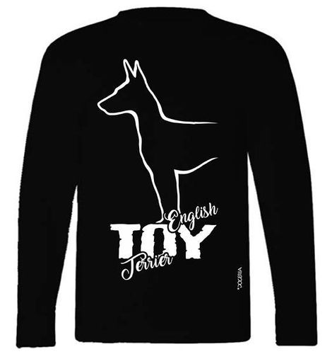 English Toy Terrier T-Shirts Adult Long-Sleeved Premium Cotton