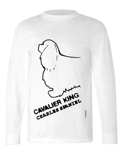 Cavalier King Charles T-Shirt Adult Long-Sleeved Premium Cotton