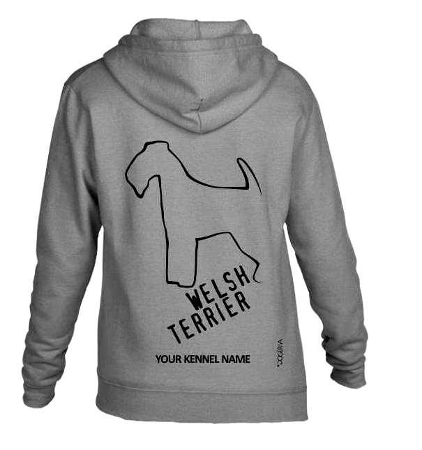 Welsh Terrier Dog Breed Hoodies Women's & Men's Full Zipped Heavy Blend Exclusive Dogeria Design