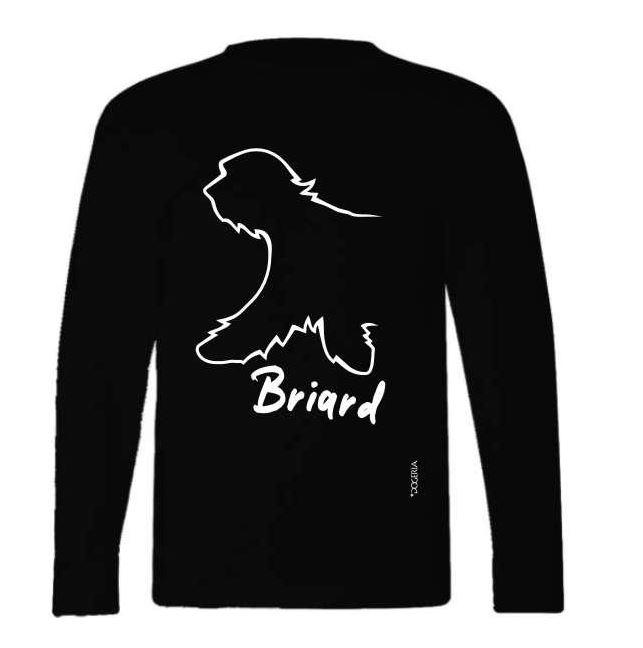 Briard Dog Breed T-Shirts Adult Long-Sleeved Premium Cotton
