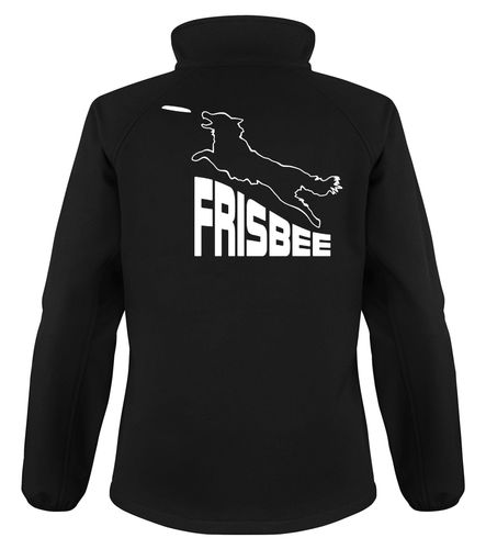 Frisbee Dog Design Softshell Jacket Full Zipped Women's & Men's Styles