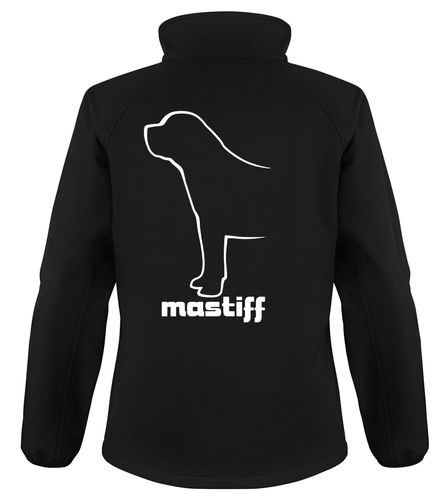 Mastiff Dog Breed Design Softshell Jacket Full Zipped Women's & Men's Styles