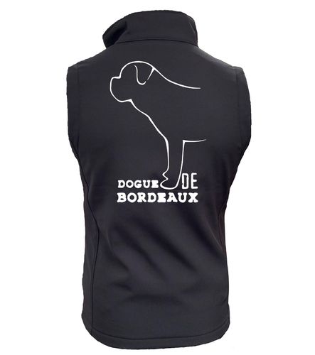 Dogue De Bordeaux Dog Breed Design Softshell Gilet Full Zipped Women's & Men's Styles
