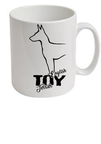 English Toy Terrier Dog Breed Ceramic Mug Dogeria Design