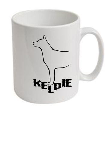 Kelpie Dog Breed Ceramic Mug Dogeria Design
