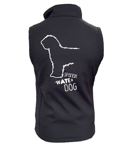 Spanish Water Dog hoodie and jacket featuring curly-coated breed artwork with options to personalise name or logo