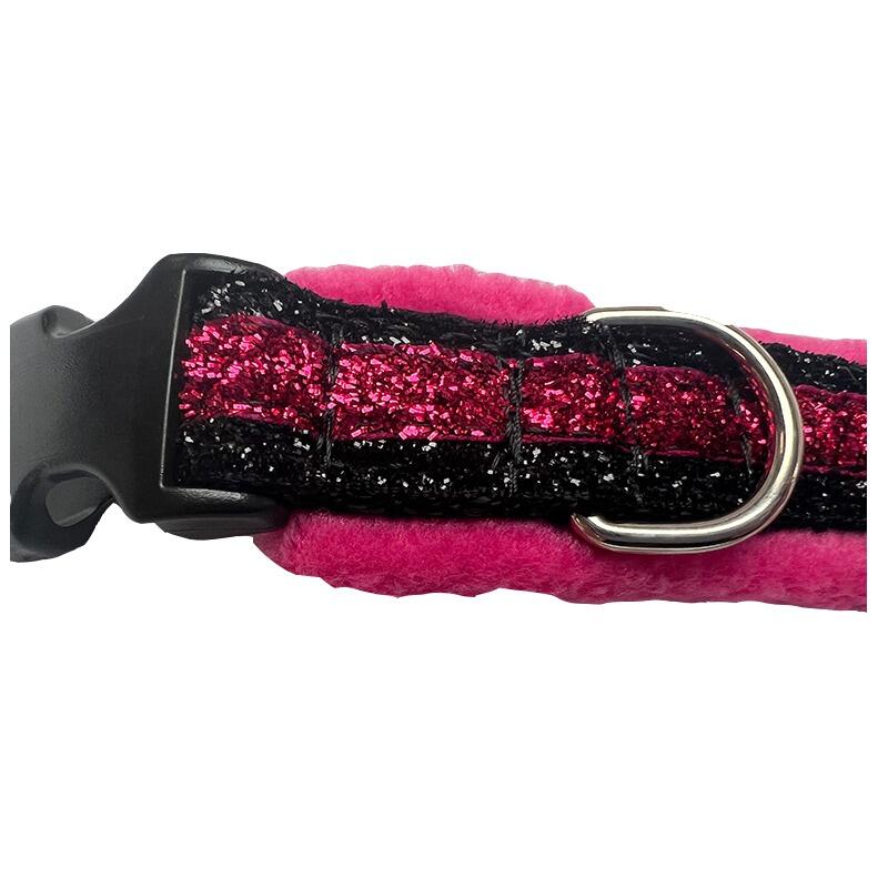 Pink Sparkly Fleece Collar