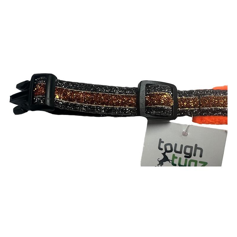 Orange Sparkly Fleece Adjustable Collar