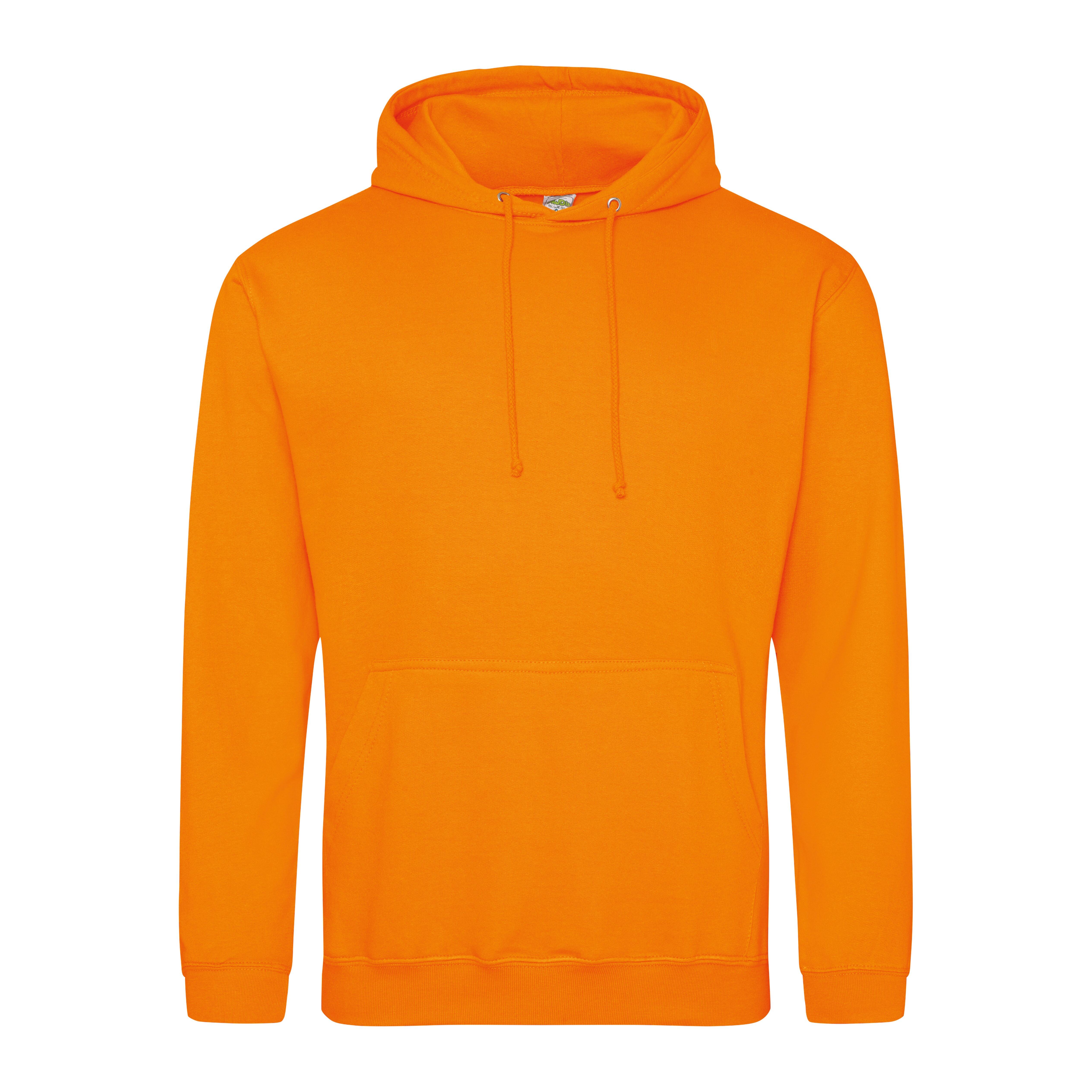 Orange hoodie plain on sale