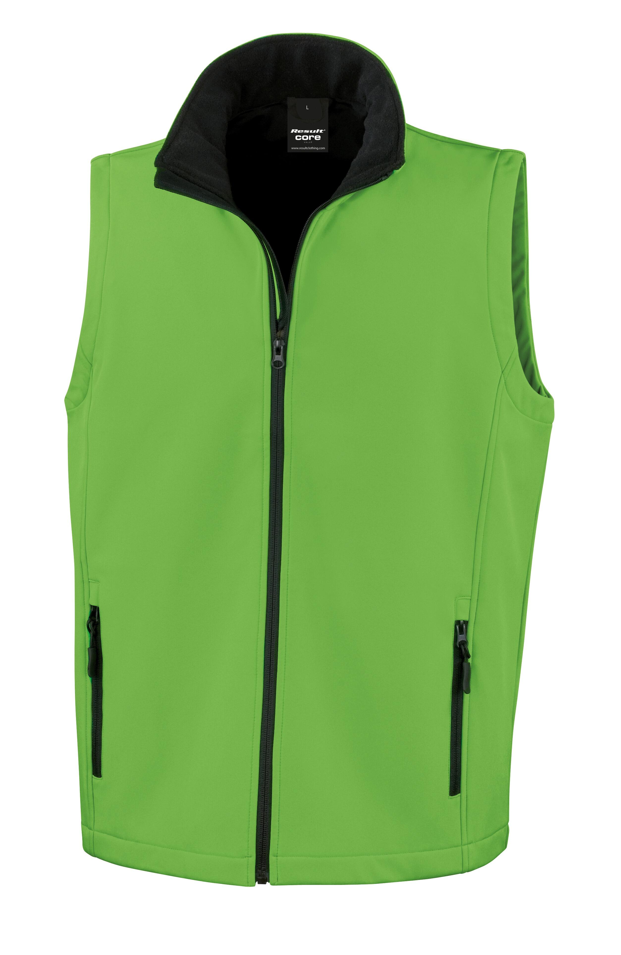 Unisex Softshell Gilet Vivid Green-Black