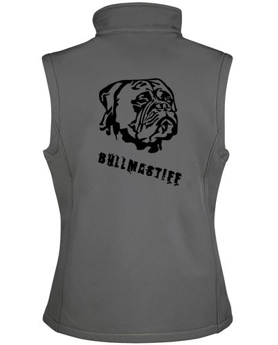 Unisex Bullmastiff Softshell Jacket Charcoal (Black)