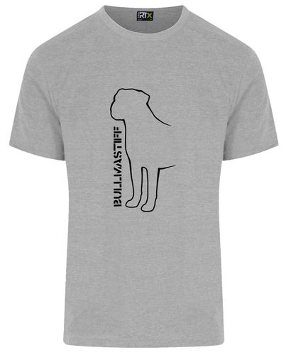 Unisex Bullmastiff (Standing) T-Shirt Heather Grey (Black)