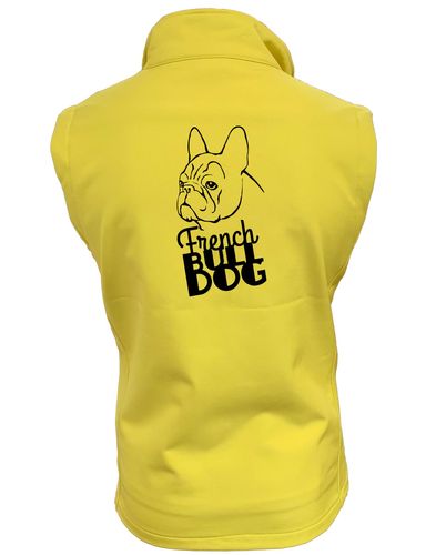 Female French Bulldog (Head) Softshell Yellow (Black)
