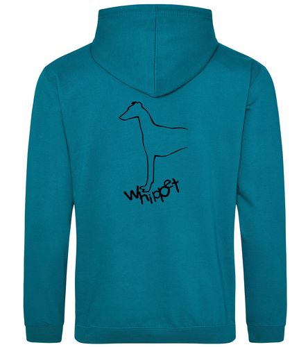 Unisex Whippet Pullover Hoodie Jade (Black)