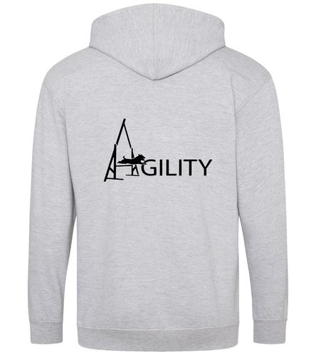 Unisex Agility Zipped Hoodie Heather Grey (Black)