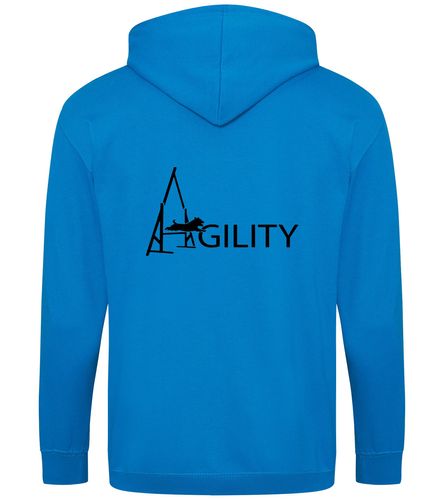 Unisex Agility Zipped Hoodie Sapphire Blue (Black)