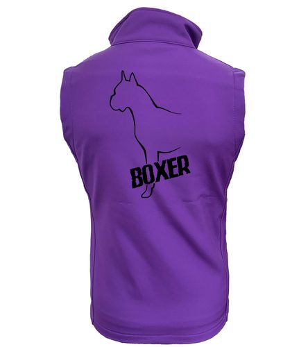Unisex Boxer Ear Up Softshell Jacket Purple (Black)