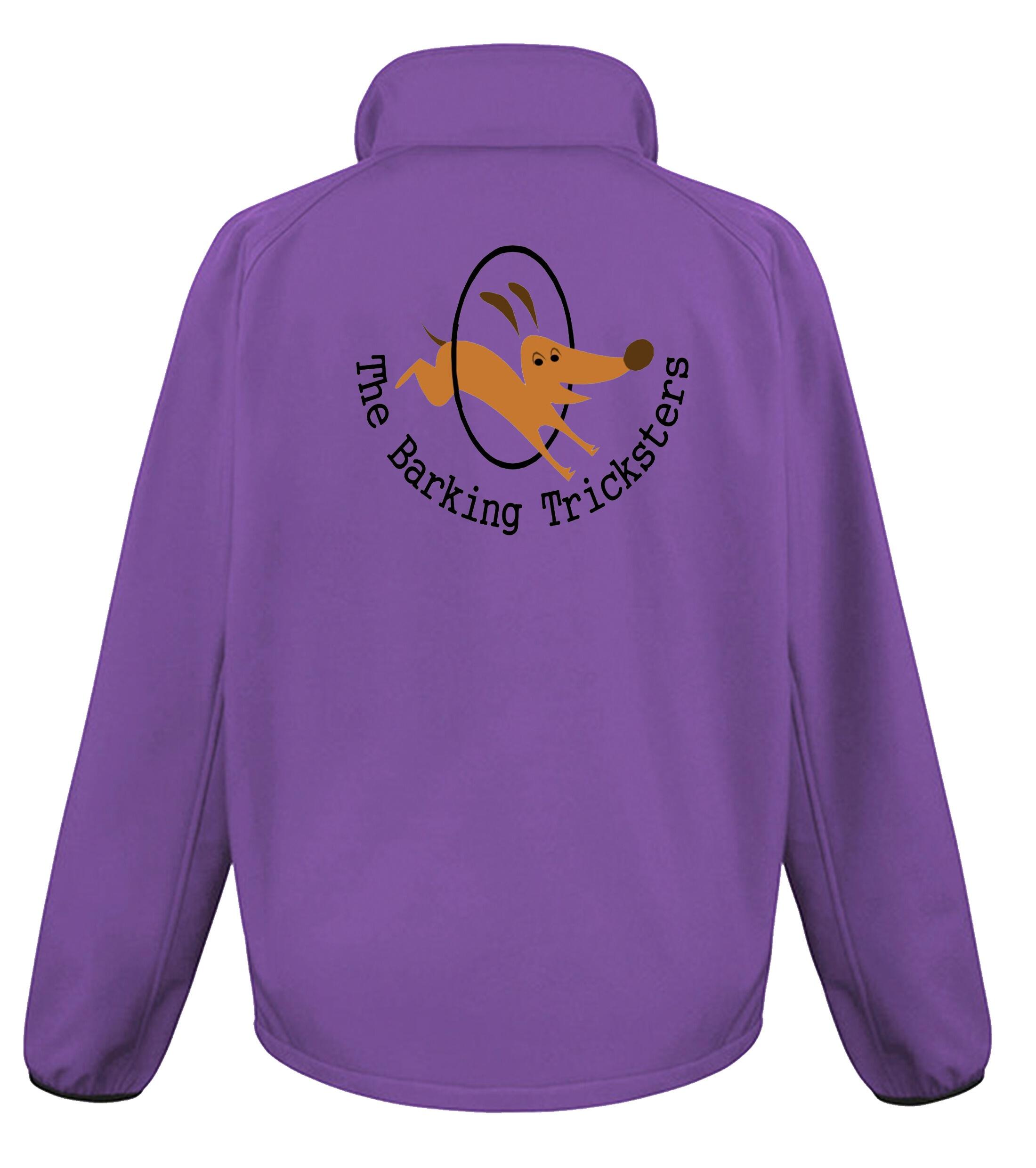 The Barking Tricksters Female Softshell Jacket Purple