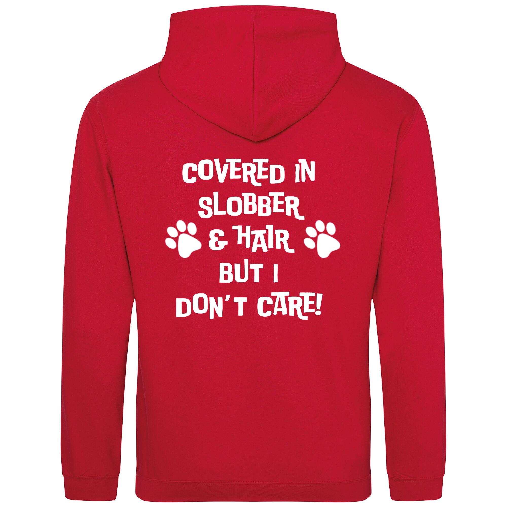 Red Pullover Hoodies with "Covered in Slobber" White Print - Agility Lifestyle Collection