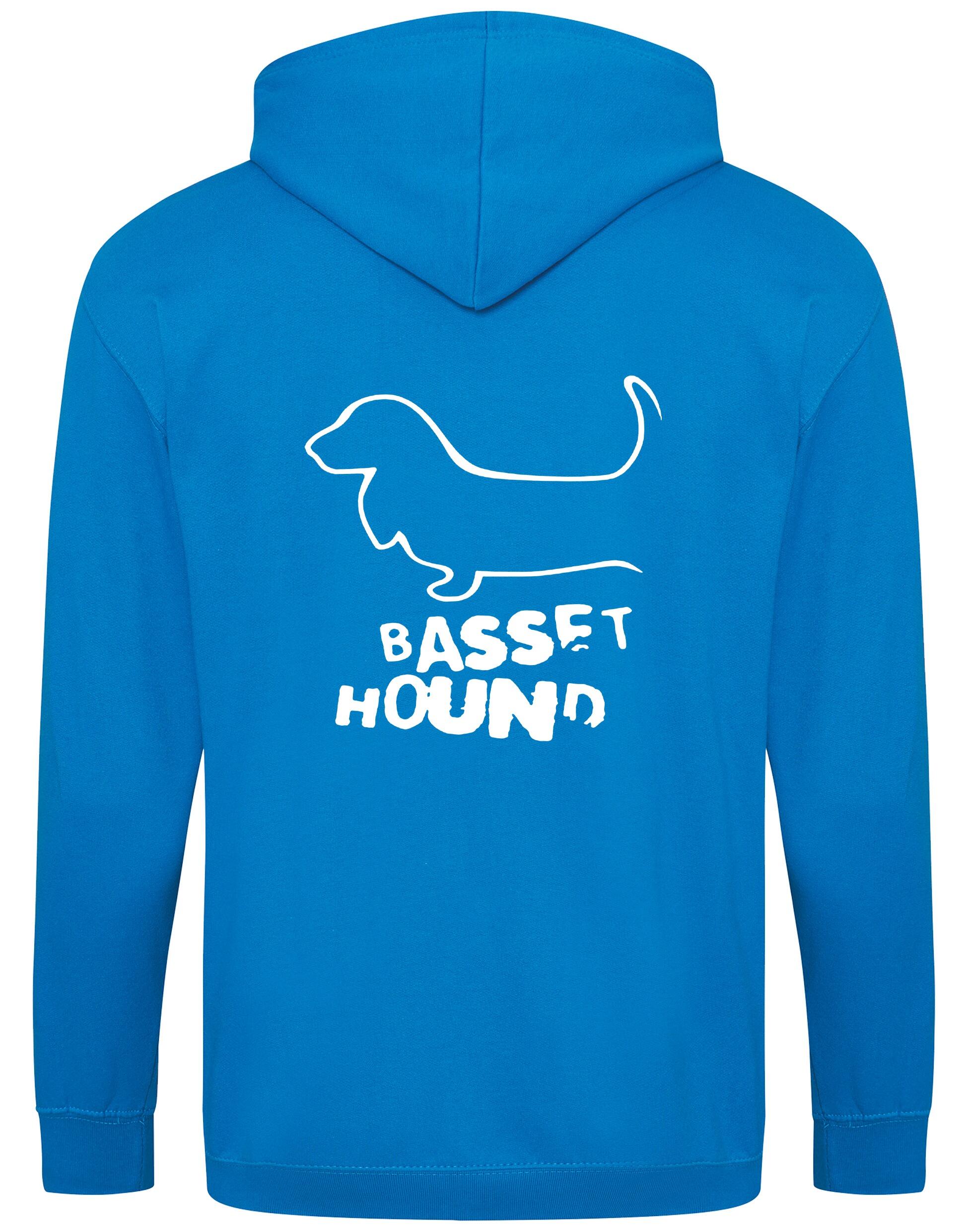 Basset Hound Dog Breed Design Zipped Hoodie – Style and Comfort for Dog Lovers