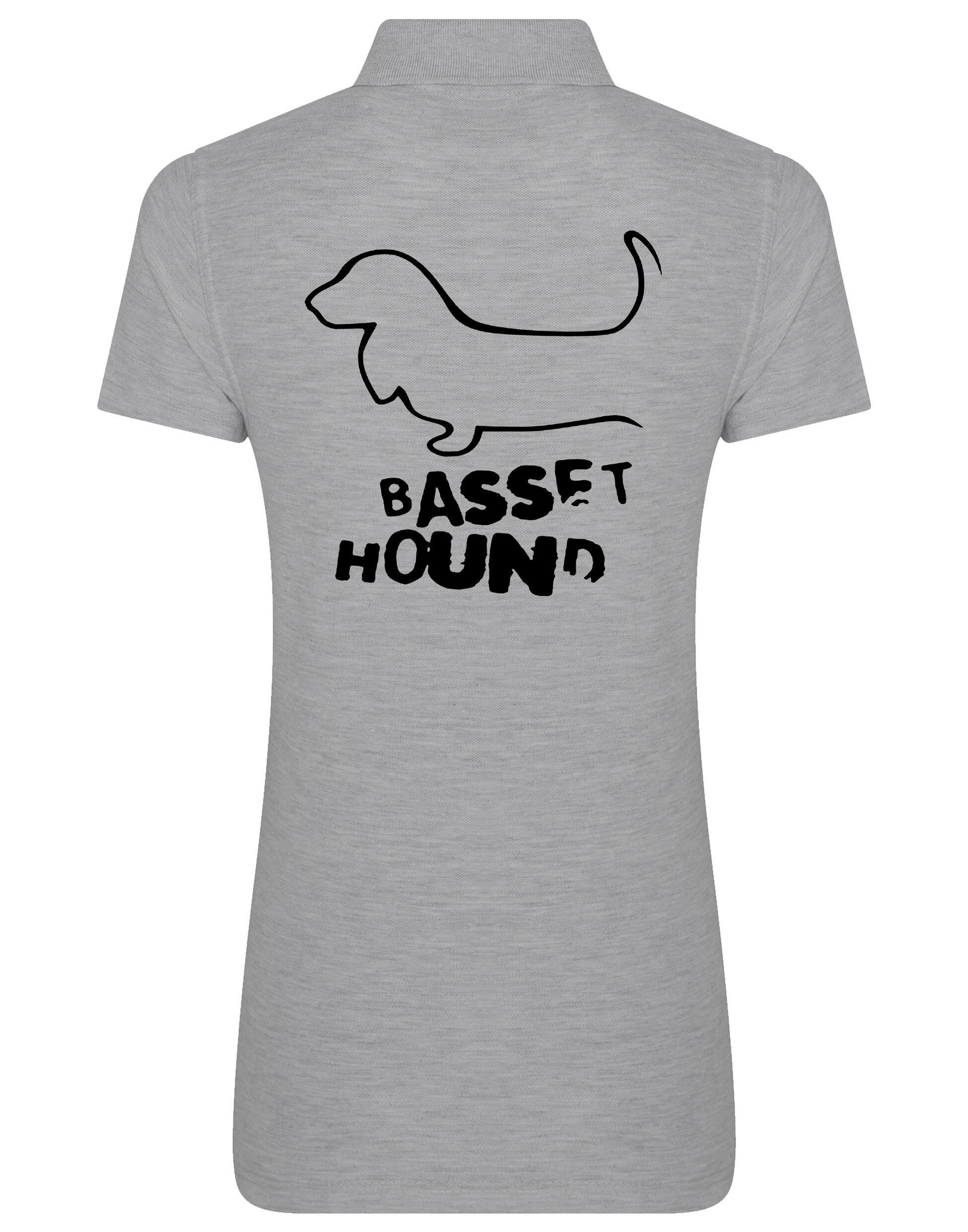 Women’s Cotton Polo with Basset Hound Dog Breed Design – A Must-Have for Basset Hound Enthusiasts