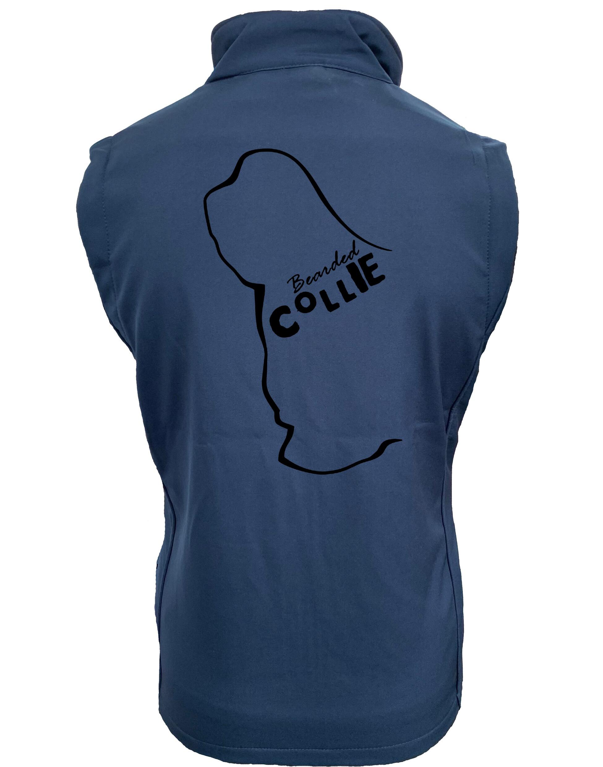 Unisex Bearded Collie Softshell Gilet – Style Meets Comfort for Bearded Collie Lovers