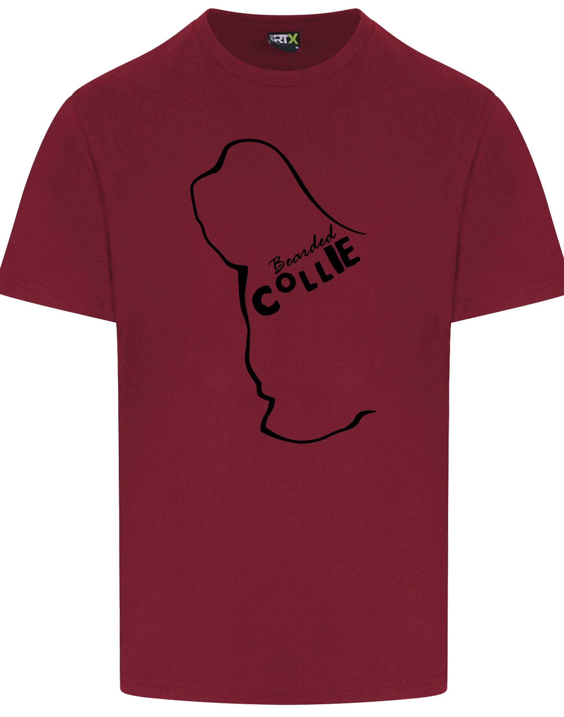 Unisex Roundneck T-shirt with Bearded Collie Dog Breed Design – Style for Every Bearded Collie Fan