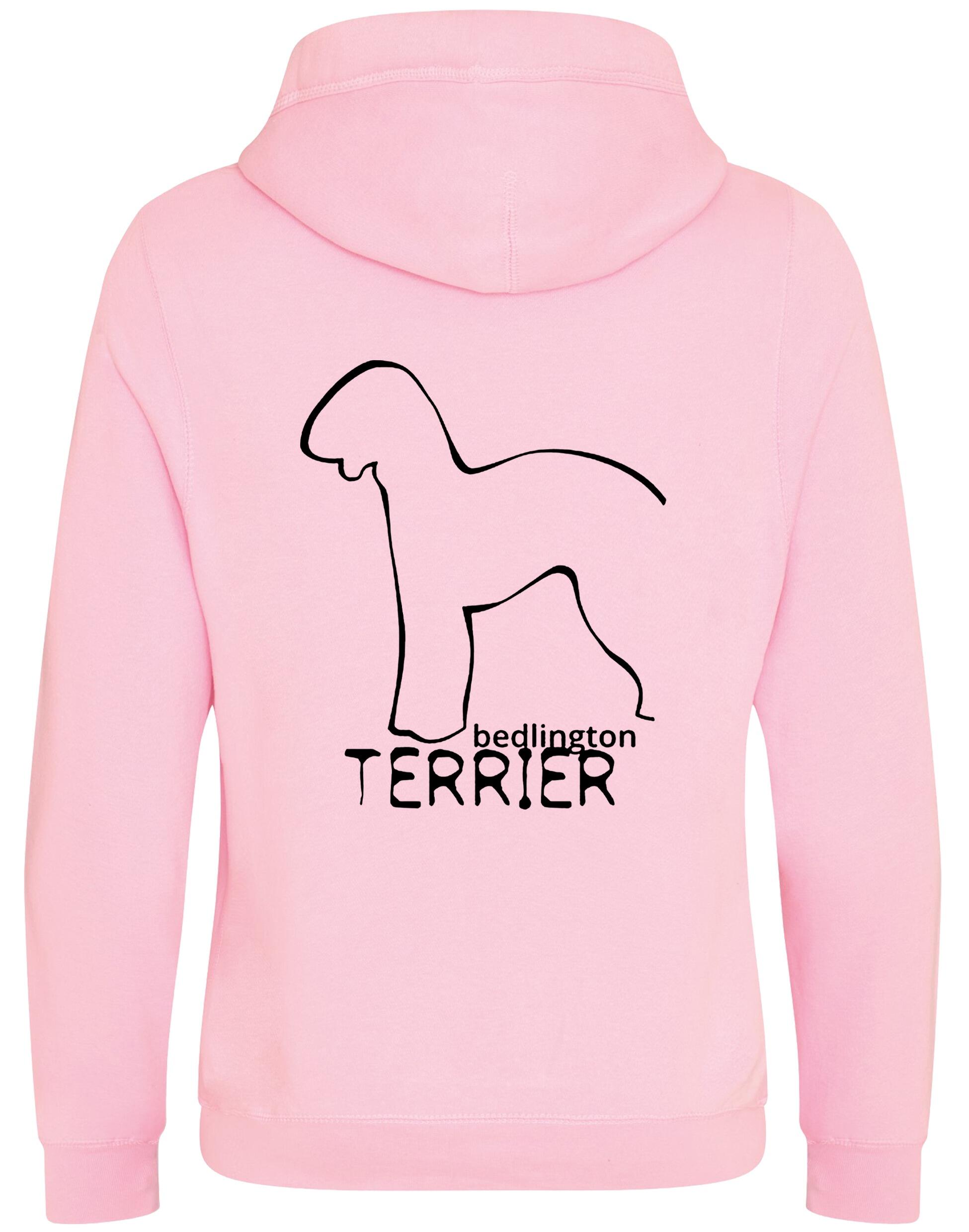 Unisex Crossneck Pullover Hoodie with Bedlington Terrier Dog Breed Design