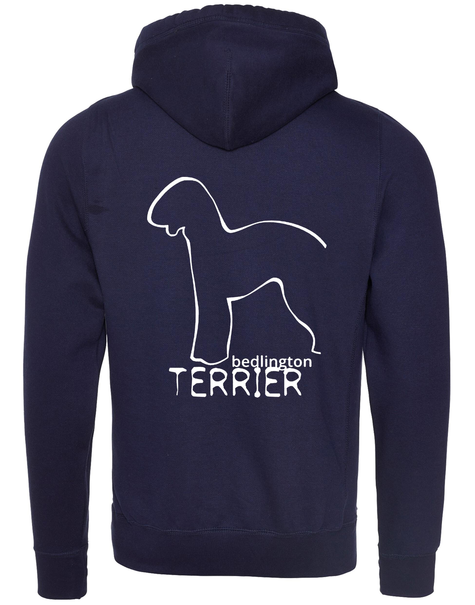 Unisex Crossneck Pullover Hoodie with Bedlington Terrier Dog Breed Design