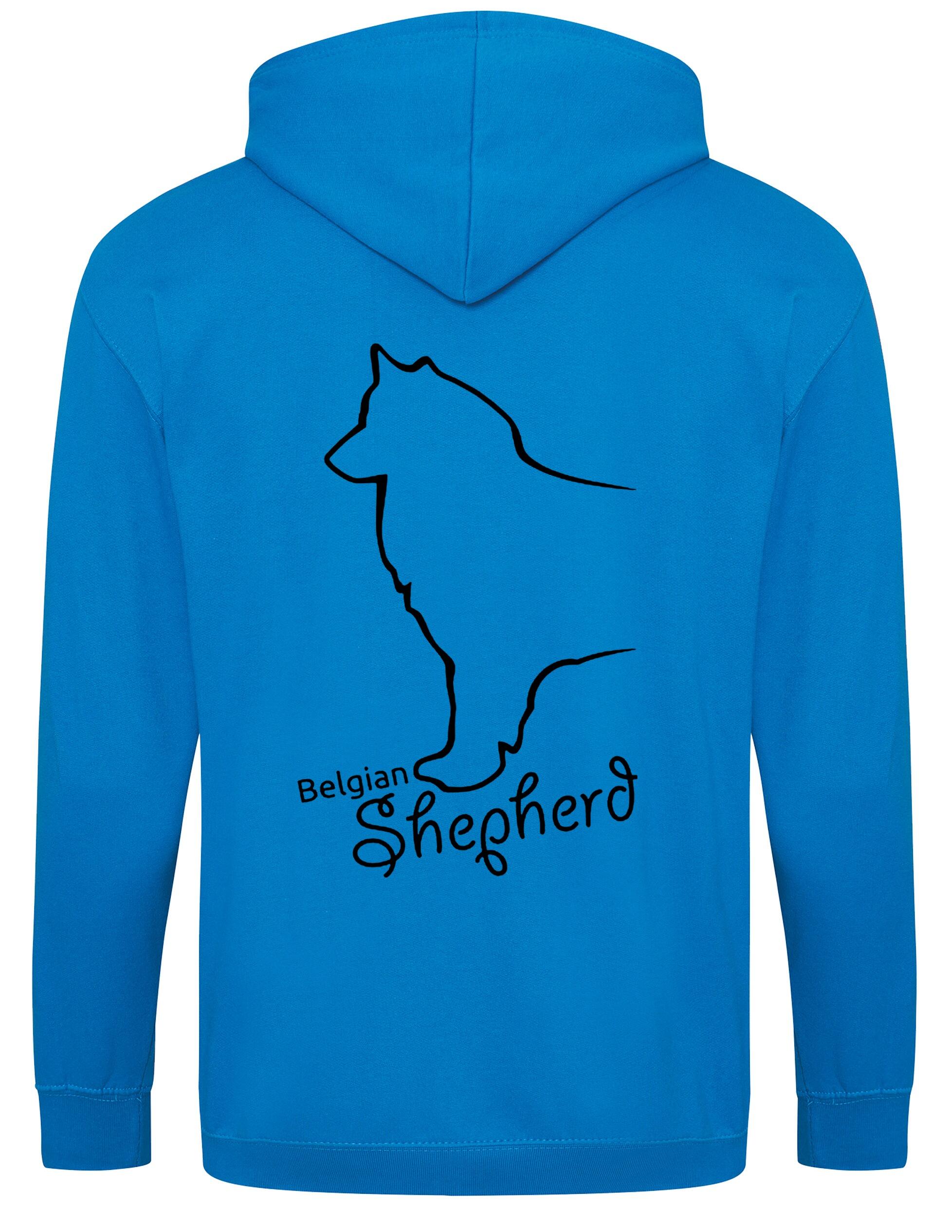 Belgian Shepherd Dog Breed Design Zipped Hoodie – Style and Comfort for Dog Lovers