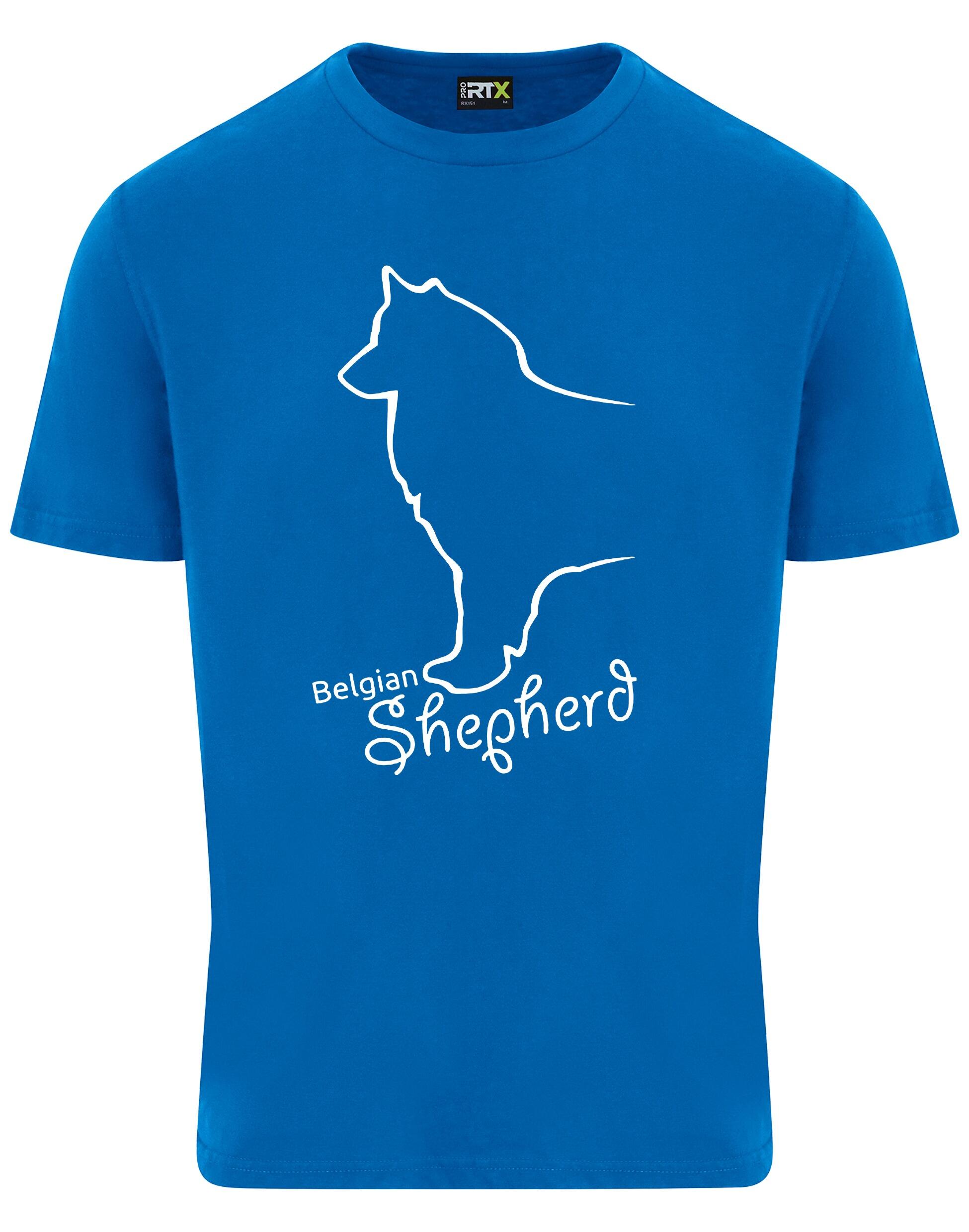 Unisex Roundneck T-shirt with Belgian Shepherd Dog Breed Design – Style for Every Belgian Shepherd Fan
