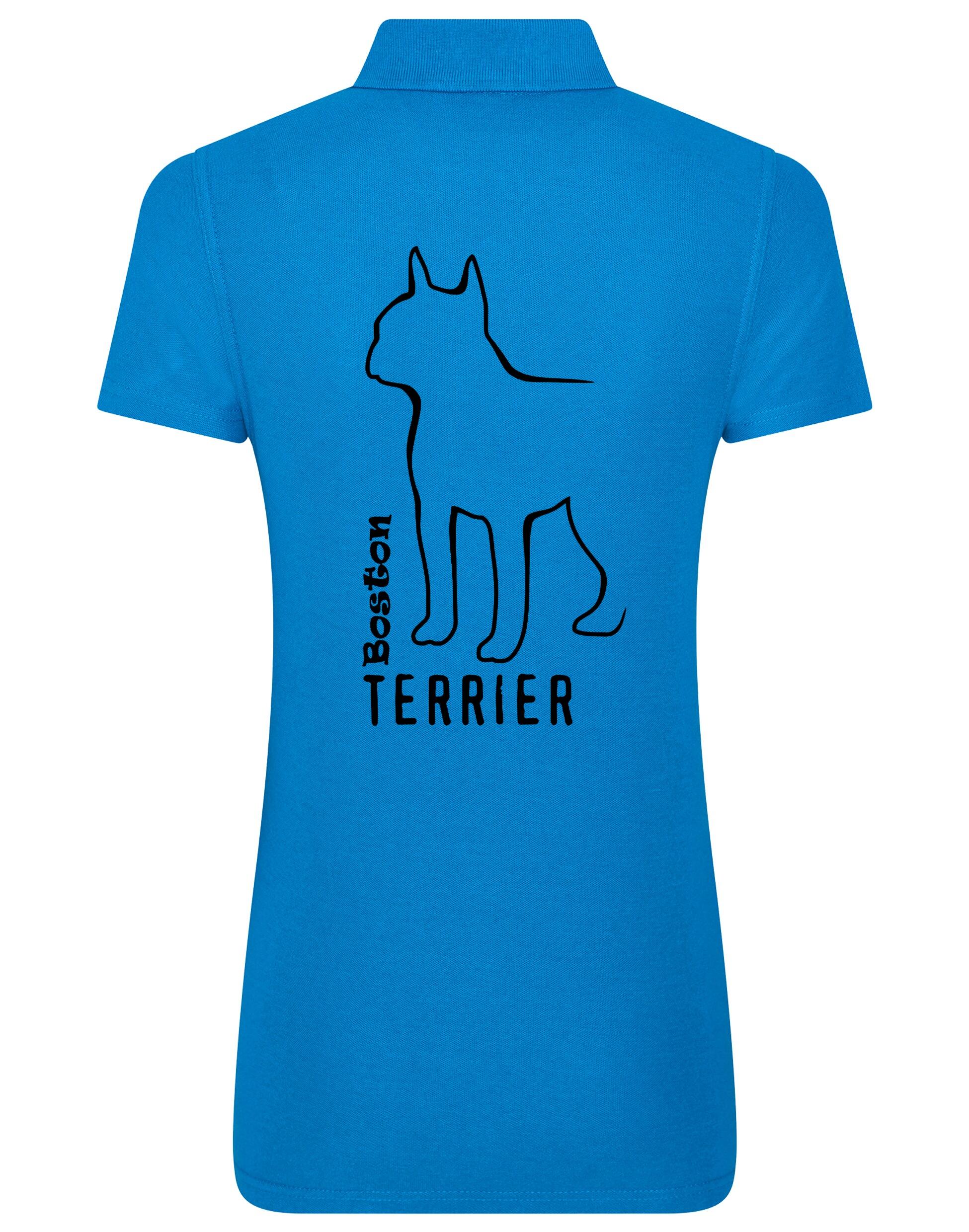 Women’s Cotton Polo with Boston Terrier Dog Breed Design – A Must-Have for Boston Terrier Enthusiasts